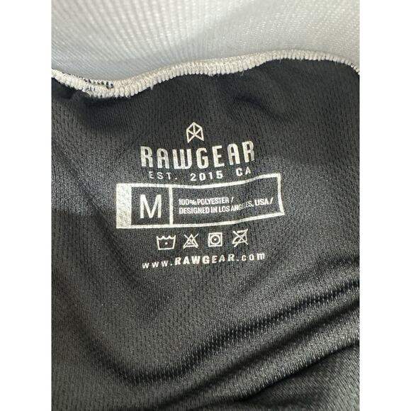 RawGear Mens Shorts Size Medium Black Orange Front Embroidered Drawstring - Picture 5 of 11